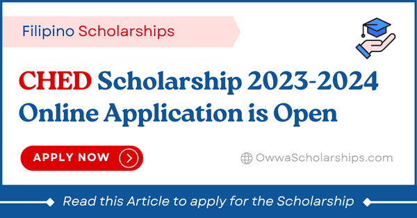 CHED Scholarship 2023 to 2024 Online Application