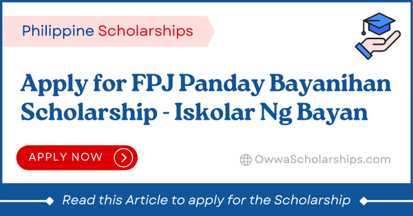 FPJ Panday Bayanihan Scholarship - Iskolar Ng Bayan