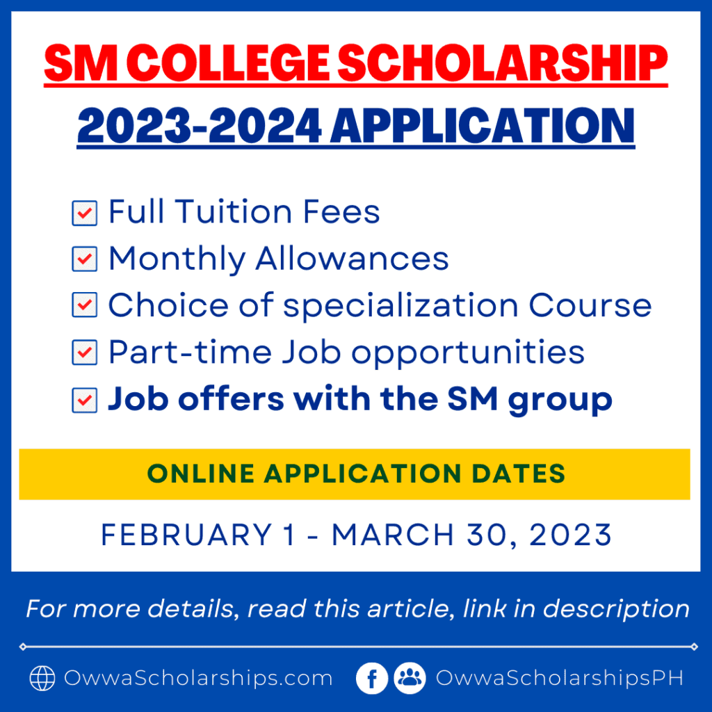 Sm Scholarship To Online Application Apply Now