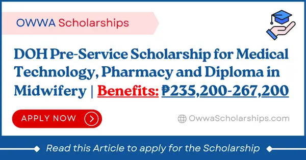DOH Pre-Service Scholarship 2023 for Medical Technology, Pharmacy and Midwifery
