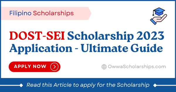 DOST SEI Scholarship 2023 Application
