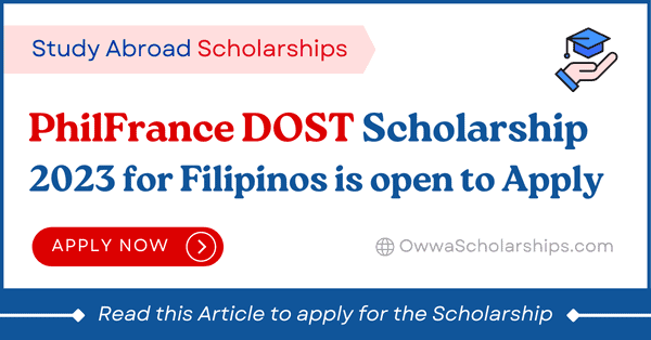 PhilFrance DOST Scholarship 2023 Online Application