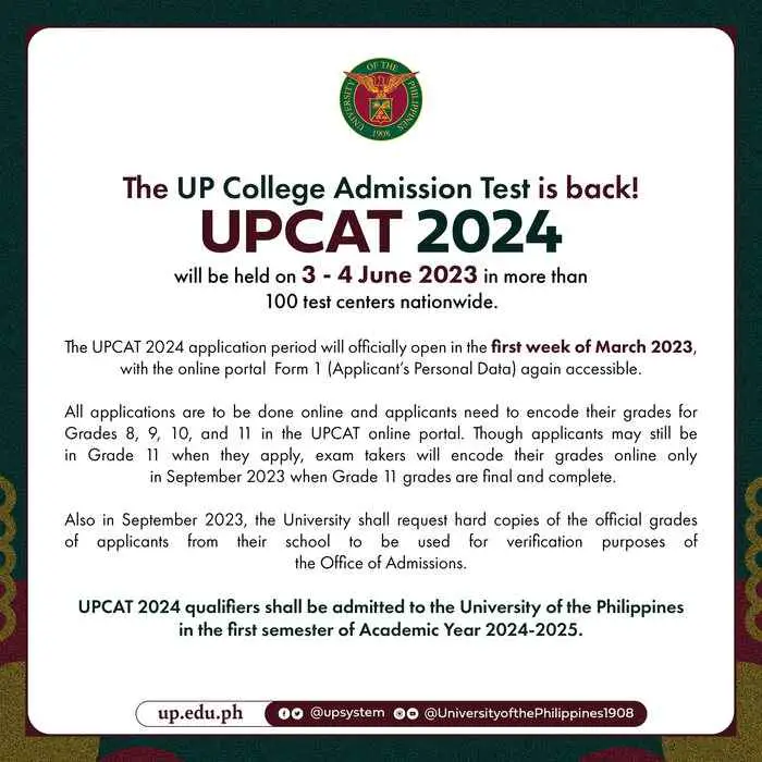 UPCAT 2024 Online Application