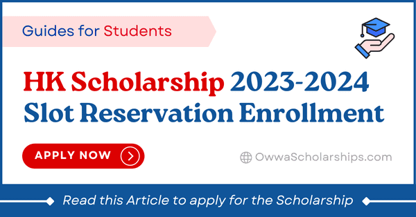 Hawak Kamay HK Scholarship 2023-2024 Slot Reservation Enrollment