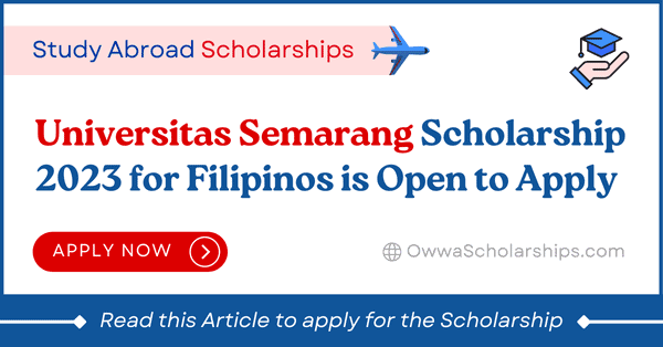 Universitas Semarang Scholarship 2023 for Filipinos