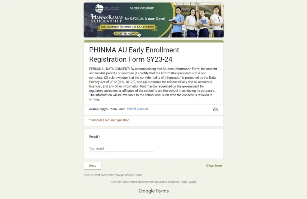 Hawak Kamay Scholarship 2023 Phinma AU Application and Enrollment