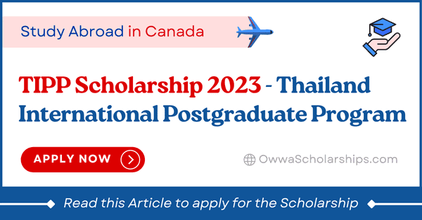 TIPP Scholarship 2023 – Thailand International Postgraduate Program