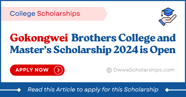 Gokongwei Brothers Foundation GBF College and Master's Scholarship 2024-2025