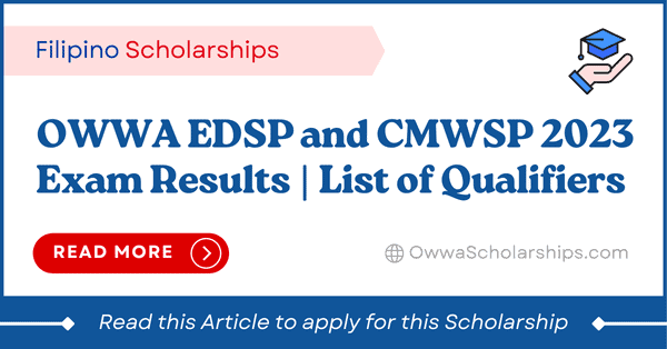 OWWA EDSP and CMWSP Exam 2023 results are out - List of Qualifiers