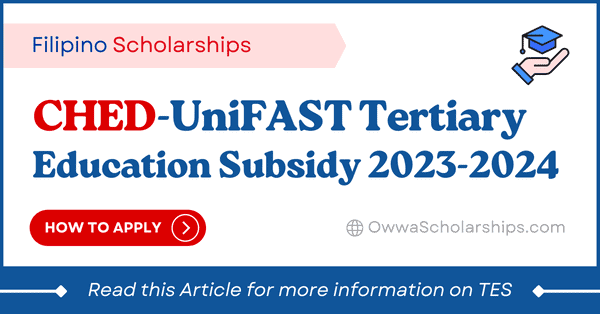 CHED-UniFAST Tertiary Education Subsidy TES 2023-2024