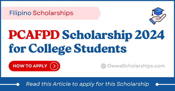 PCAFPD Scholarship 2024 by Peace Corps Alumni Foundation for Philippine Development