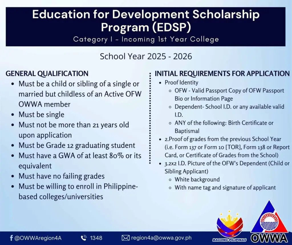 Education for Development Scholarship 2025 Program - EDSP Eligibility and Requirements