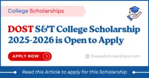 OWWA Scholarship 2025-2026 is Open - Apply Now