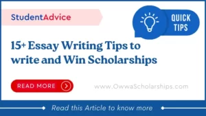 Writing tips for Essay Scholarships