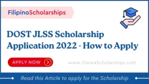 DOST JLSS Scholarship Application