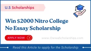 $2000 Nitro College Scholarship