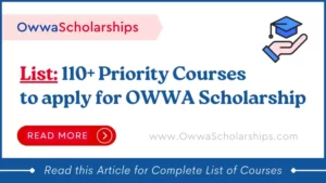 OWWA Scholarship Courses list