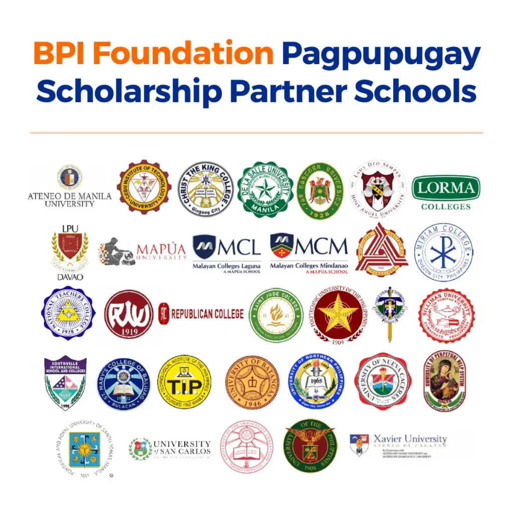 BPI Foundation Pagpupugay Scholarship Partner Schools list